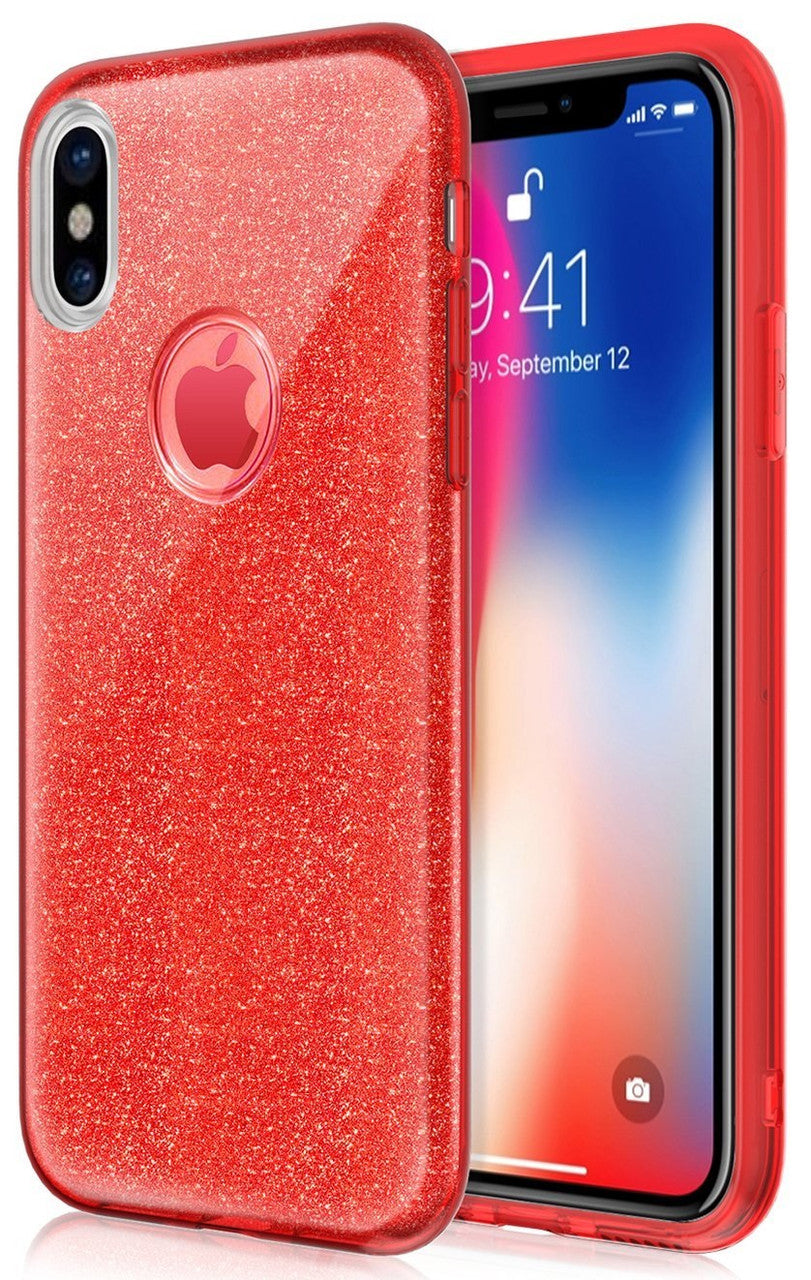 Wozinsky Glitter Ümbris Iphone X/ XS (punane)