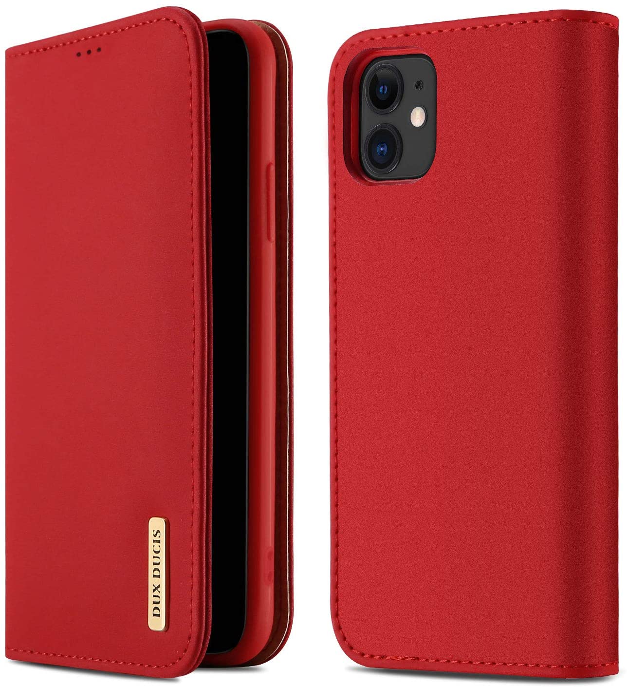 Ümbris kaanega Dux Ducis nahast Iphone 11 Pro (punane)