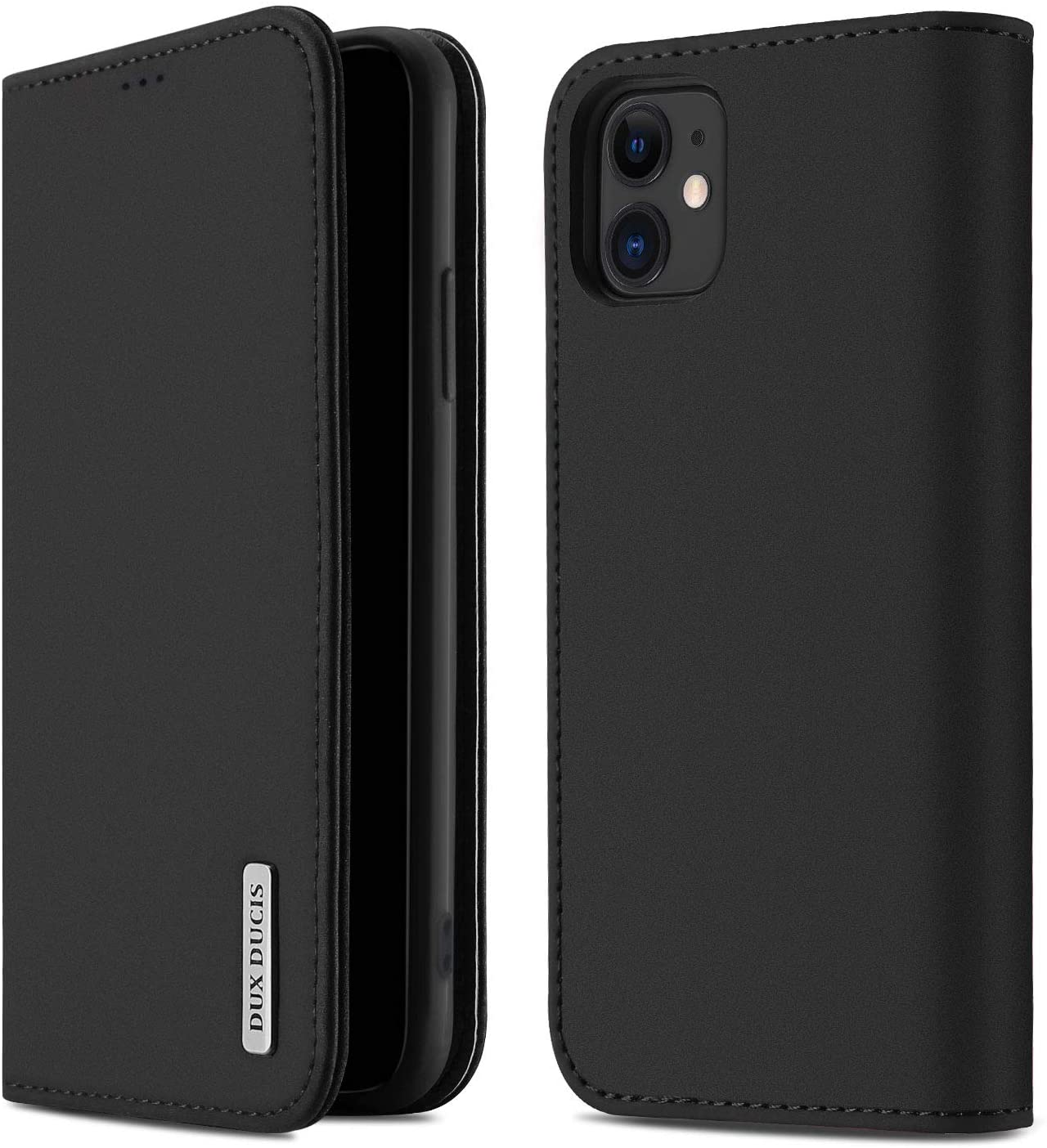 Ümbris kaanega Dux Ducis nahast Samsung Galaxy Note 10 Plus (must)