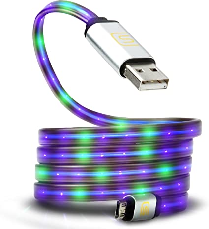 USB juhe Iphone 5/ 5S LED valgustusega