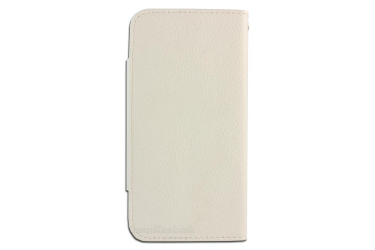 Ümbris kaanega Eco-Nahk Samsung G9350/Galaxy S7 Edge (valge)