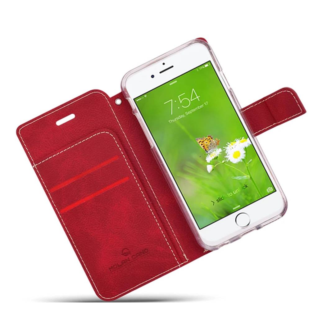 Ümbris kaanega Molancano Issue Diary Samsung Galaxy S9 (punane)