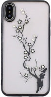 Silikoon Pilt kristallidega Samsung Galaxy S8 Plus (space grey raam/puuoks)