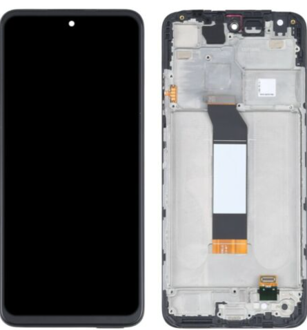 Varuosa Xiaomi Redmi Note 10 5G / Note 10T 5G ekraan raamiga (must)