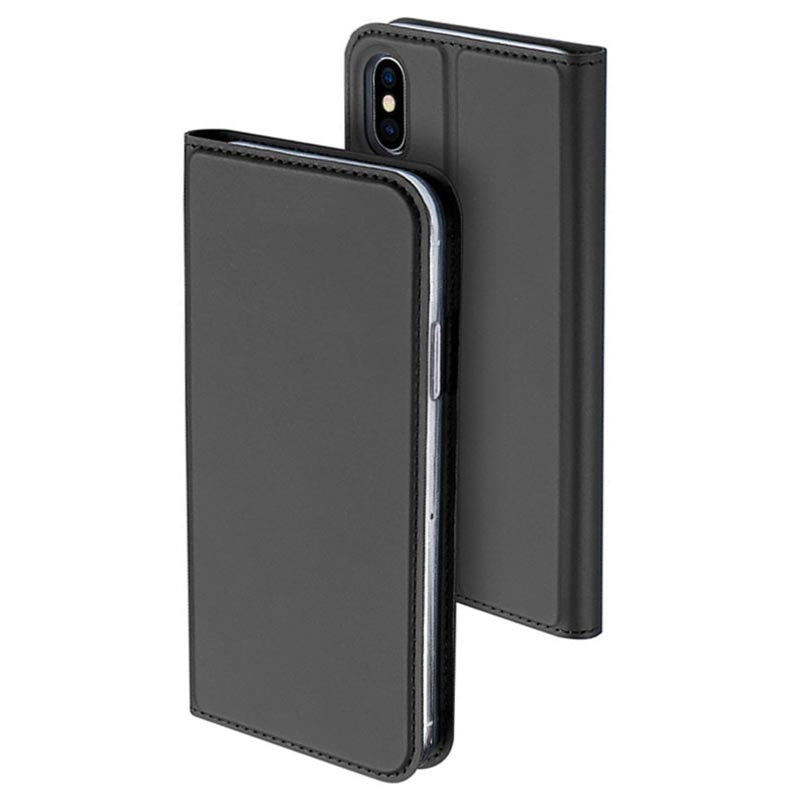 Ümbris kaanega Dux Ducis nahast Iphone XS Max (must)