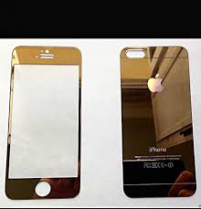 Kaitseklaas raamiga Iphone 5/ Iphone 5S/ Iphone SE (front+back) kuldne