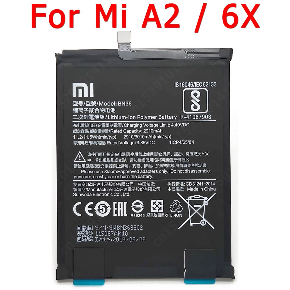 Aku Xiaomi Redmi Mi A2 BN36 (originaal)