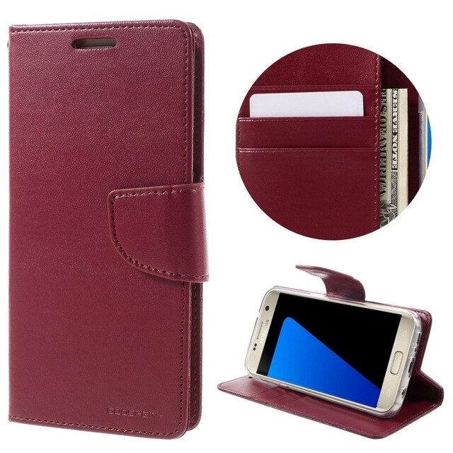 Ümbris kaanega Mercury Bravo Diary Samsung G950/ Galaxy S8 (viinamari)