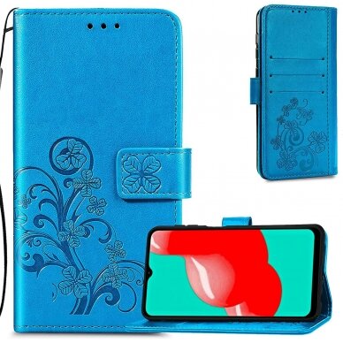 Ümbris kaanega Flower Book Samsung Galaxy S22 (sinine)
