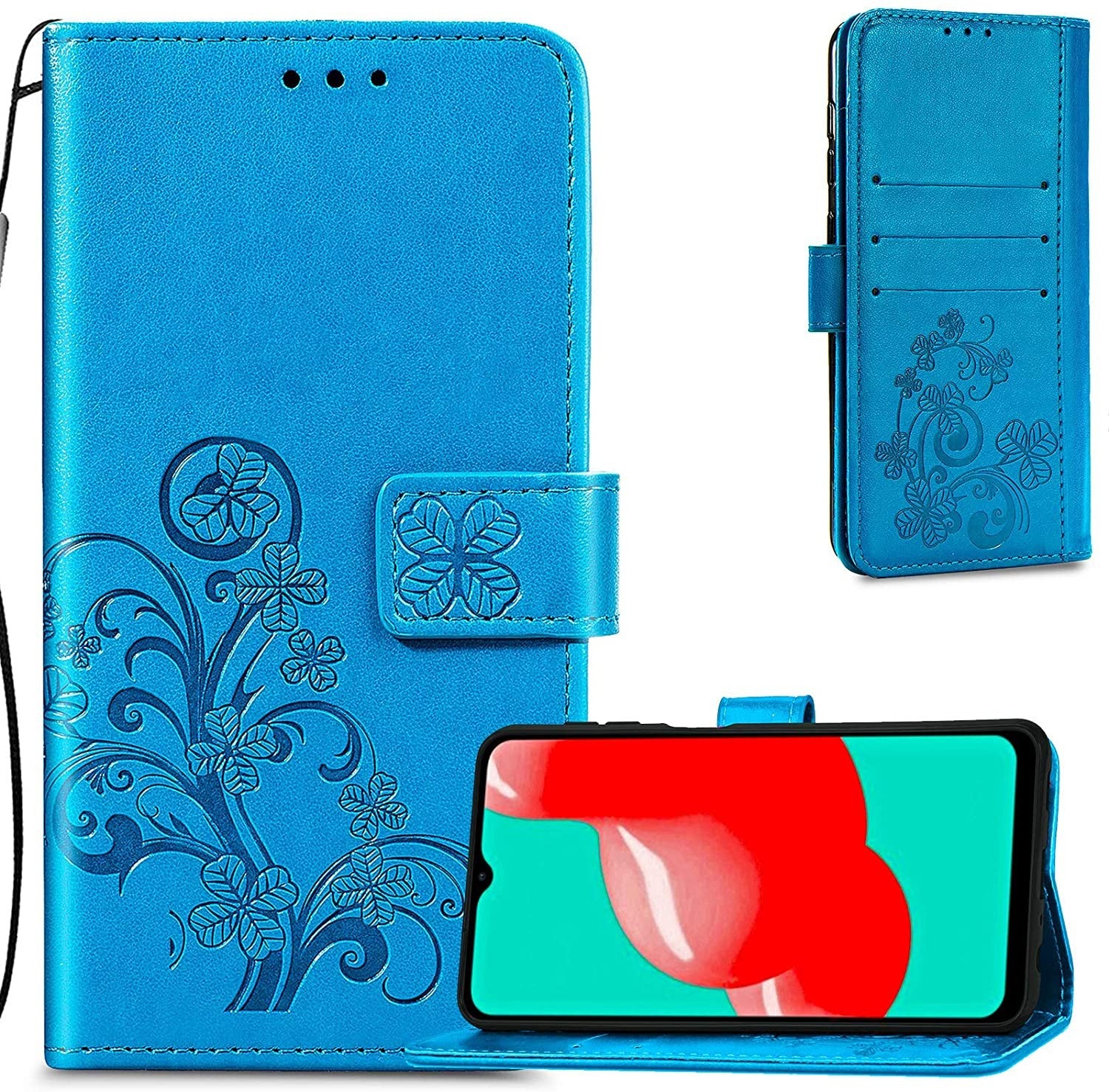 Ümbris kaanega Samsung A536/ Galaxy A53 (helesinine/muster)