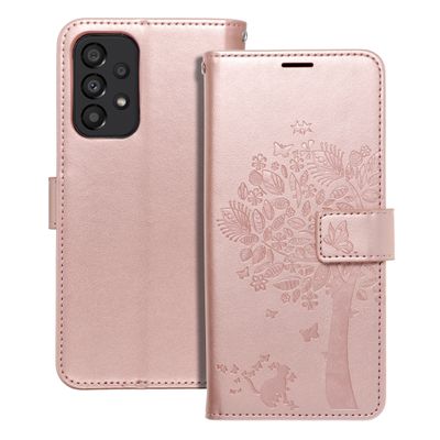 Ümbris kaanega Mezzo Samsung A336 / Galaxy A33 5G (puu/ roosa kuld)