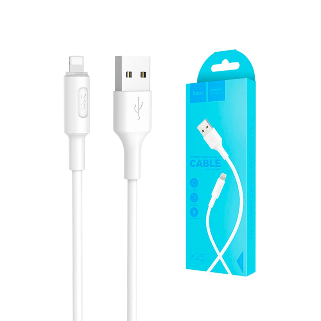 USB juhe Hoco X25 Iphone 5 / 5S / 6 / 7 (1m / valge)