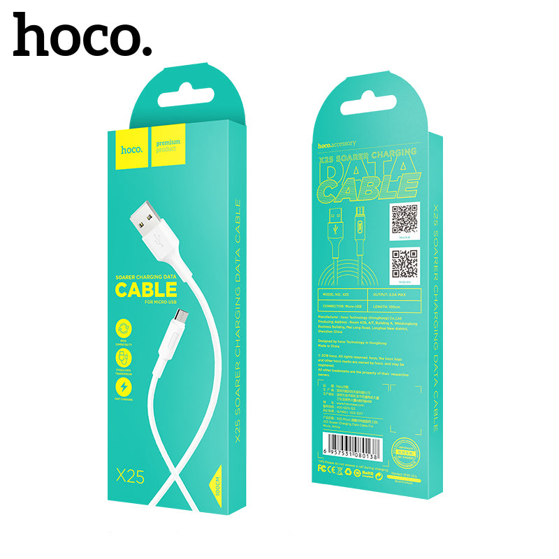 USB juhe Hoco X25 Micro USB (1m / valge)