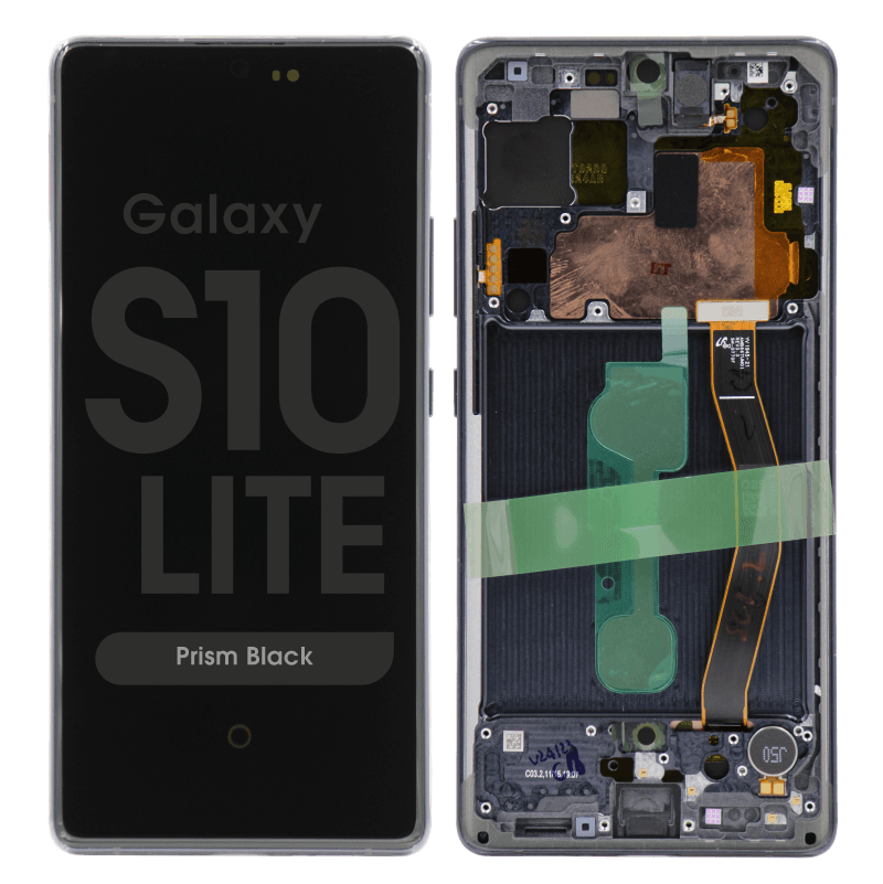 Varuosa Samsung G770F / Galaxy S10 lite LCD ekraan raamiga originaal (Prism Black)