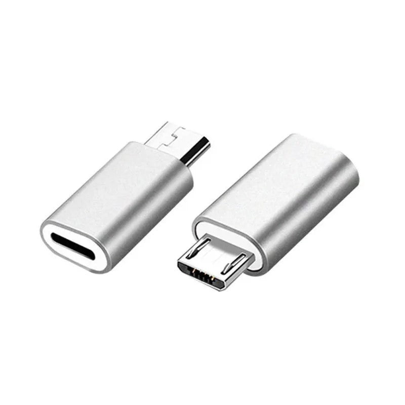 Üleminek lightning to Micro USB (hõbe)