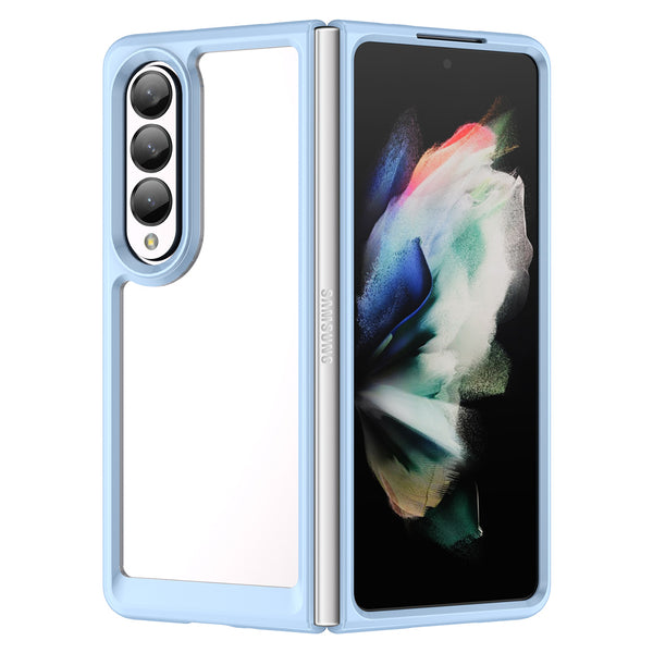 Space Case Samsung F936 Z Fold 3 5G (läbipaistev/helesinine)