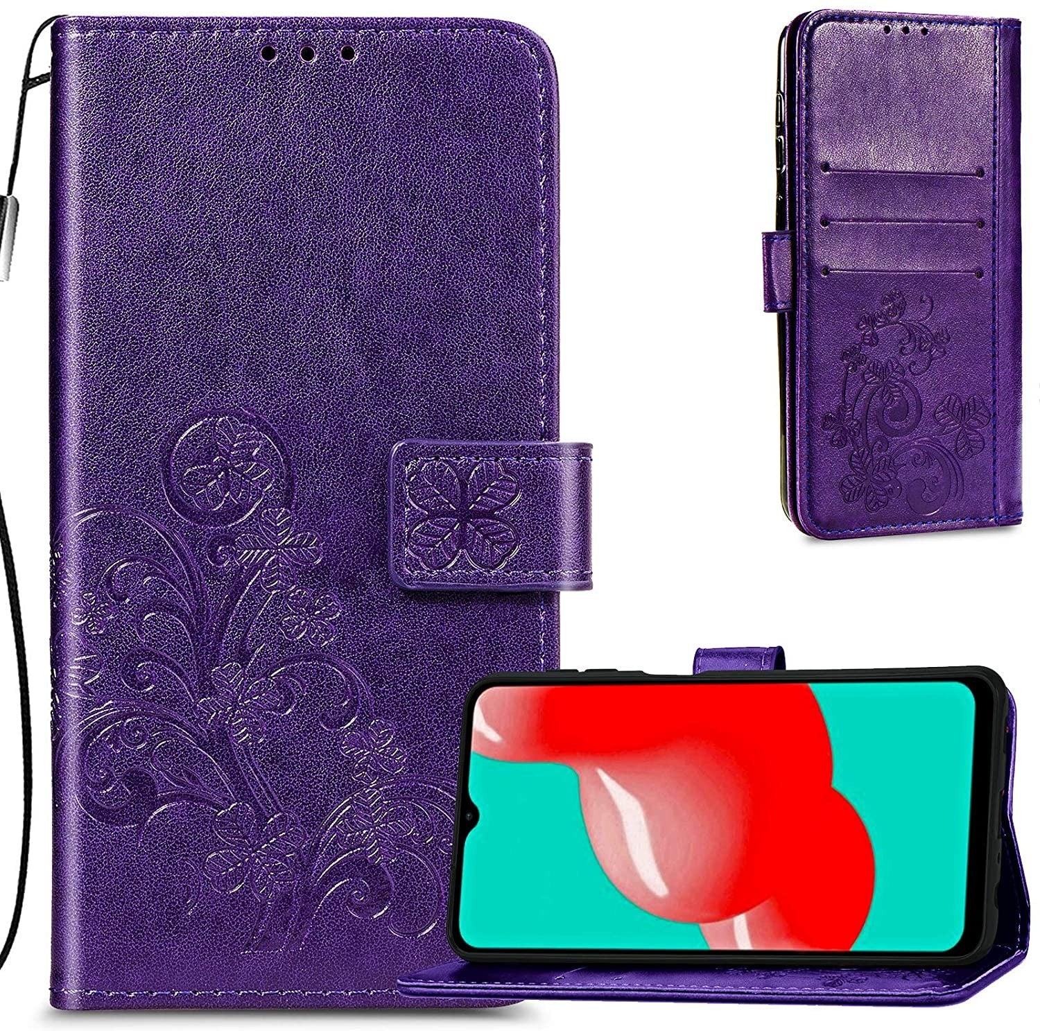 Ümbris kaanega Samsung A346/ Galaxy A34 5G (lilla/muster)