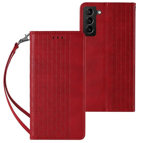 Ümbris kaanega Strap Case Samsung Galaxy S22 Ultra (punane)