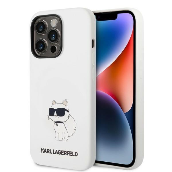 Karl Lagerfeld MagSafe Ümbris KLHMP14XSNCHBCH Iphone 14 Pro Max(valge)