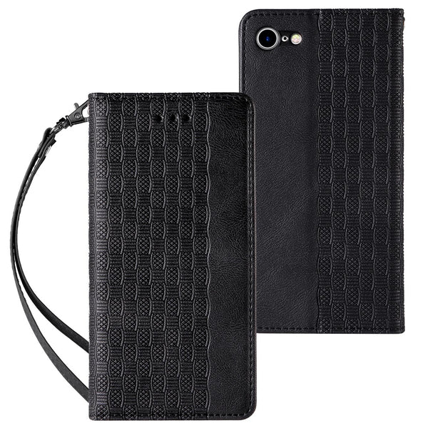 Ümbris kaanega Fancy Pouch iPhone SE 2022 / SE 2020 / iPhone 8 / iPhone 7 (must)