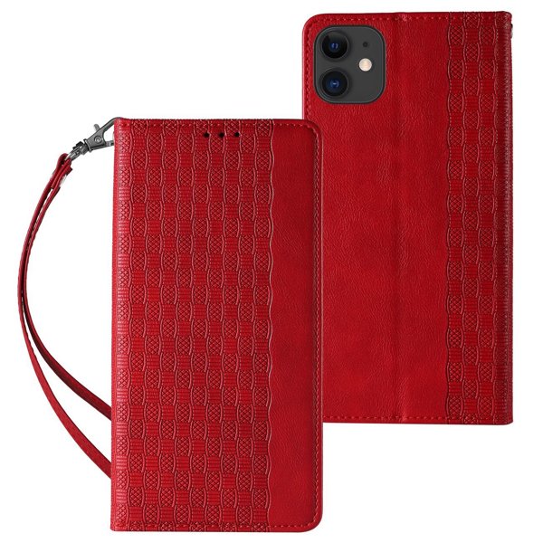 Ümbris kaanega Strap Case iPhone 12 / 12 pro (punane)