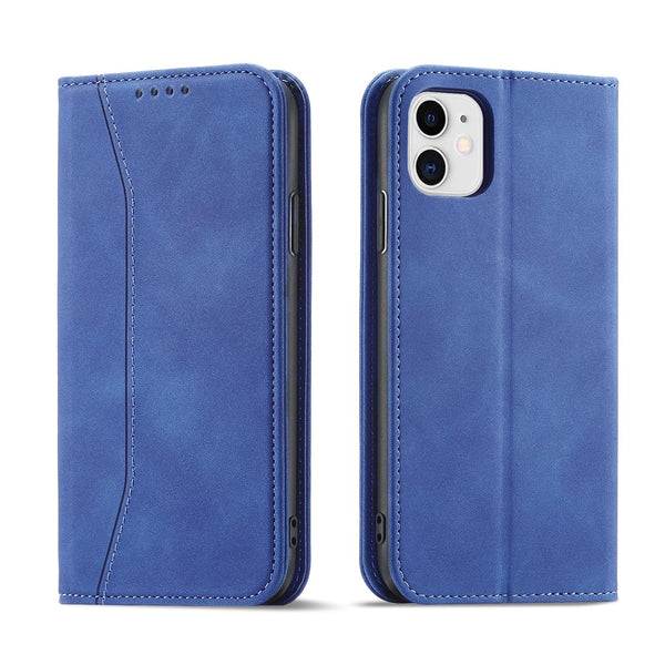 Ümbris kaanega Fancy Pouch iPhone 12 / 12 Pro (sinine)