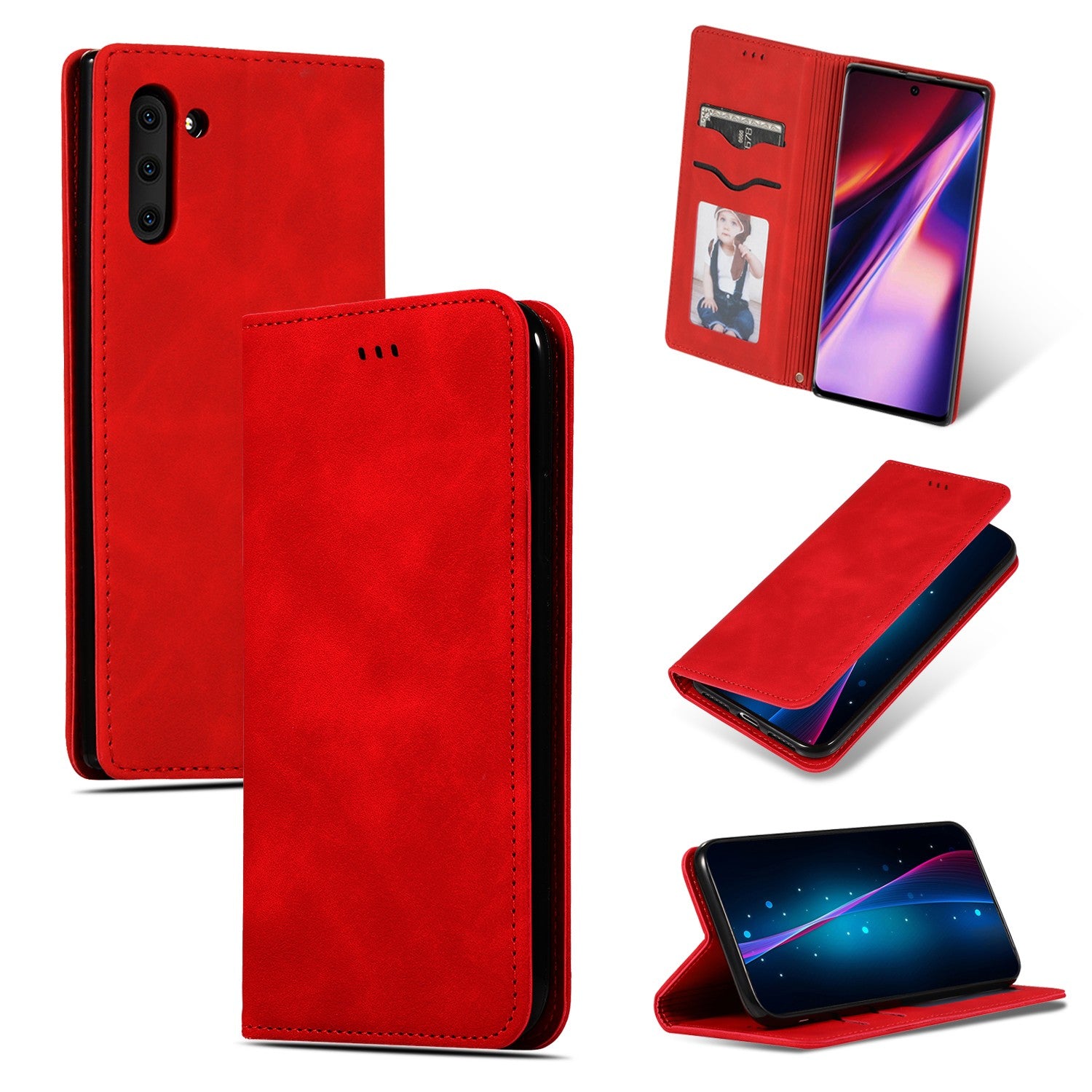 Ümbris kaanega Business Style Poco C40 (punane)