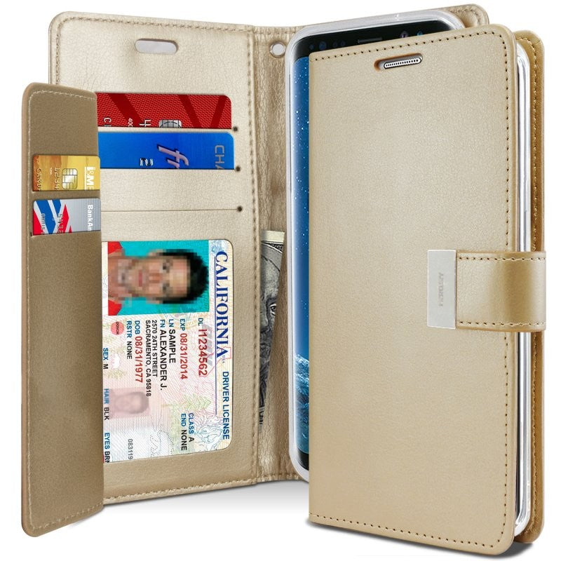 Ümbris kaanega Mercury Rich Diary Xperia Z3 (kuldne)