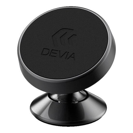 Telefoni hoidik autosse magnet armatuurlauda/ klaasile Devia Sucker (must)