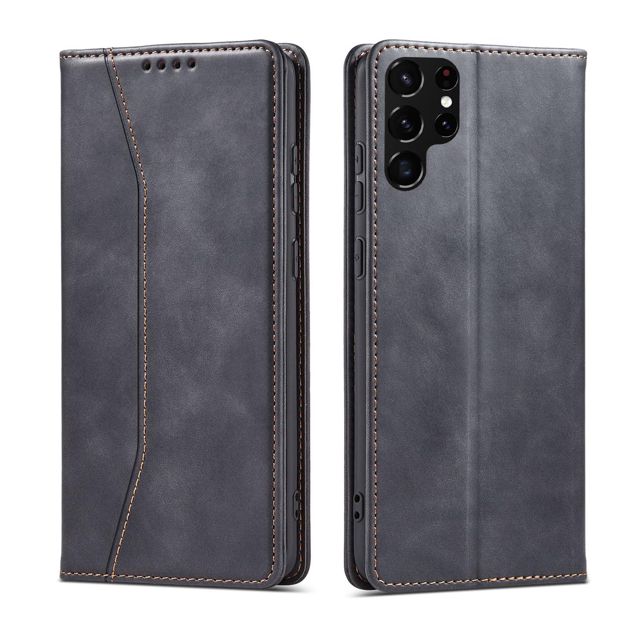 Ümbris kaanega Fancy Case Samsung Galaxy S23 (must)