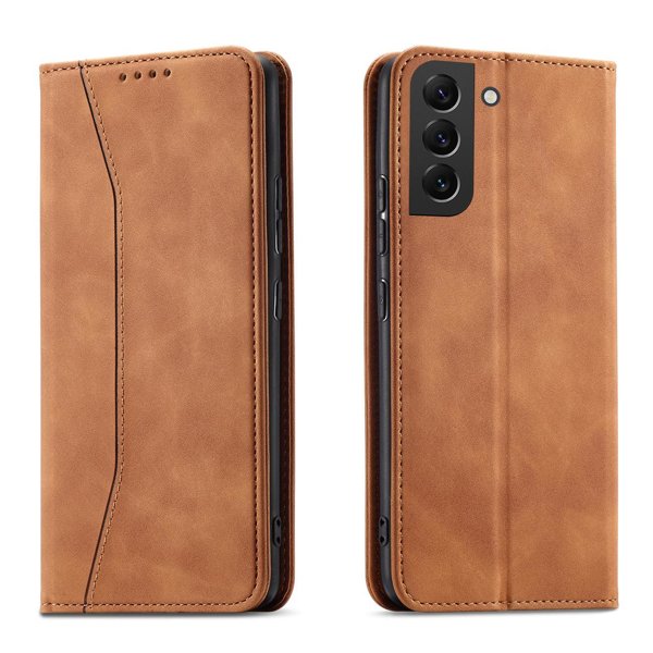 Ümbris kaanega Fancy Case Samsung Galaxy S23 (pruun)