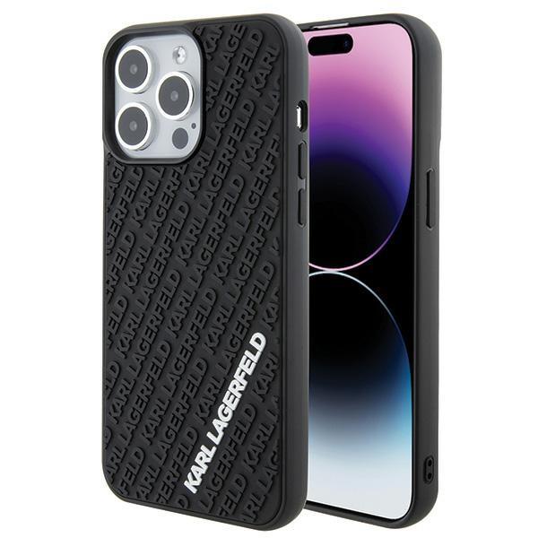 Karl Lagerfeld Ümbris 3D Rubber Multi Logo iPhone 15 Pro Max (must)