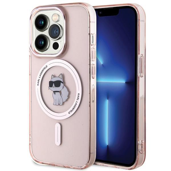 Karl Lagerfeld Ümbris IML Choupette MagSafe iPhone 15 Pro (roosa)