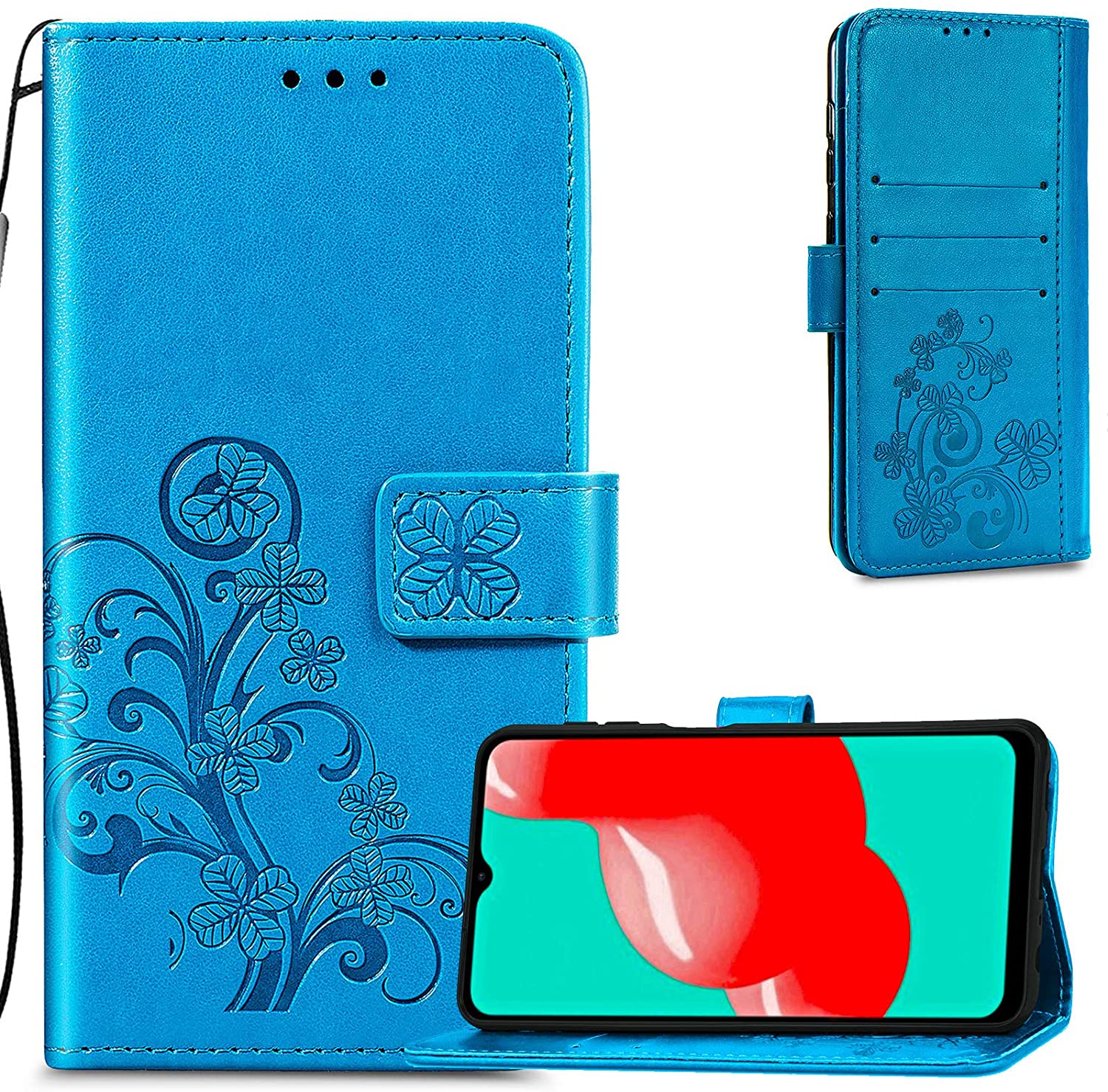 Ümbris kaanega Samsung A54 / A54 5G (helesinine /muster)