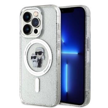 Ümbris Karl Lagerfeld KLHMP15LHGKCNOT IML Glitter Karl and Choupette MagSafe iPhone 15 Pro (läbipaistev)