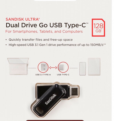 Mälupulk Sandisk Ultra Dual Go USB 128 GB