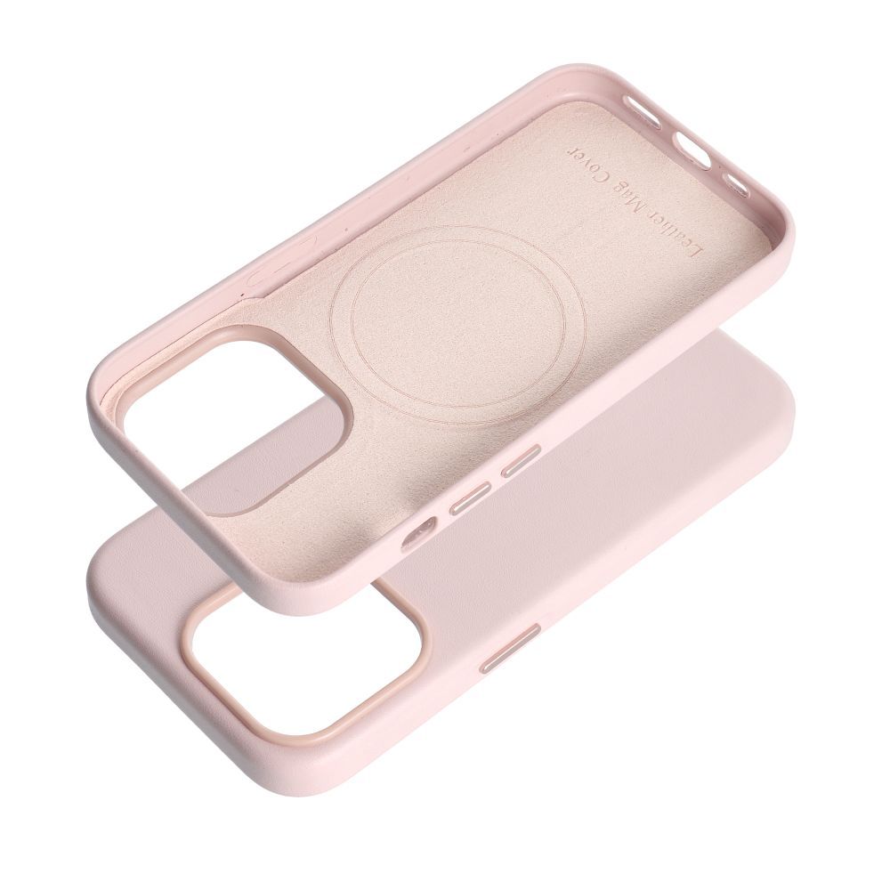 Ümbris MagSafe nahast iPhone 15 Pro Max (roosa)