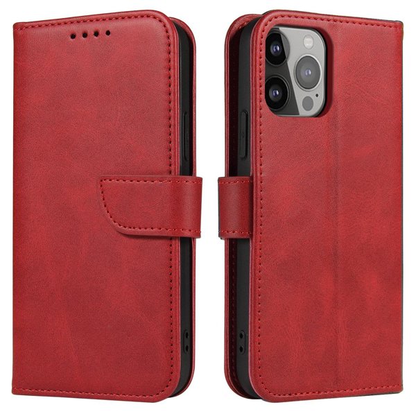 Ümbris kaanega Magnet Case iPhone 15 Plus (punane)