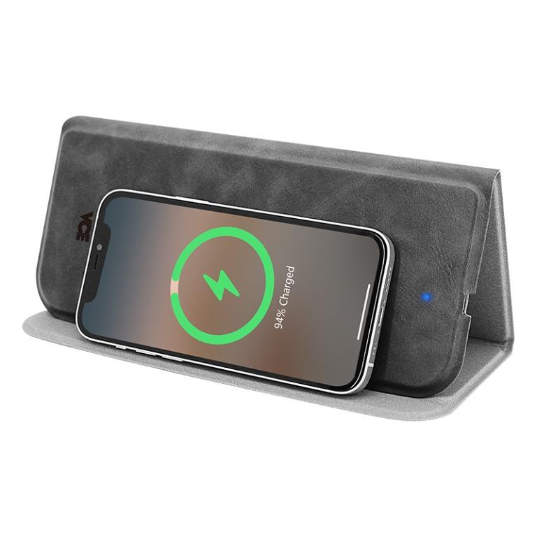 Hiirematt Juhtmevaba laadijaga (hall/nahkne)