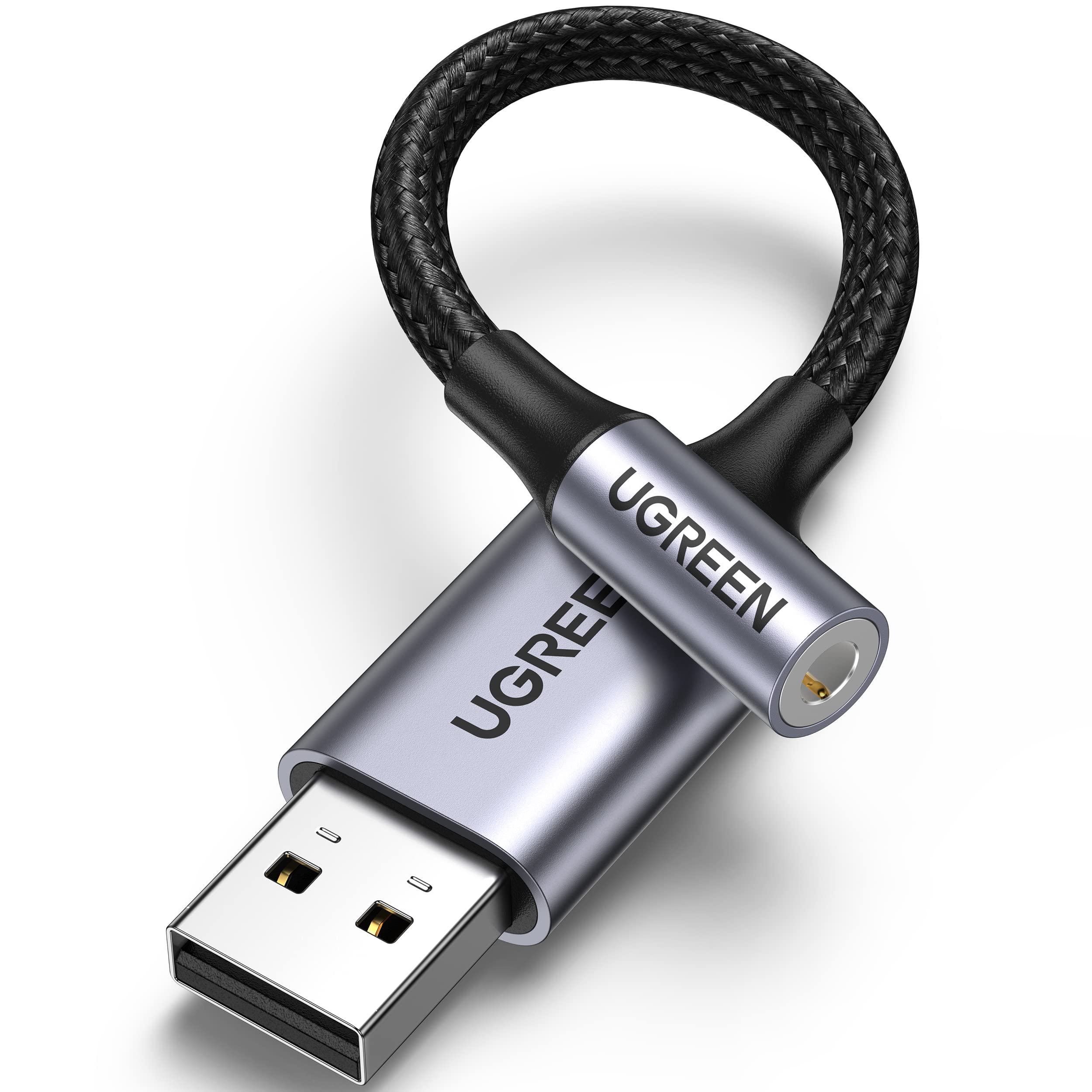 Ugreen Üleminek USB to 3,5mm (must/hall)