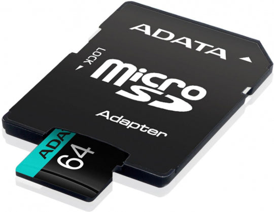 Mälukaart ADATA microSD 64 GB SD adapteriga pakendita