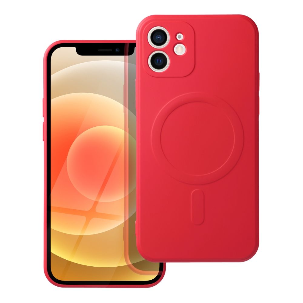 Silikoon Mag Cover iPhone 12 Mini (punane)