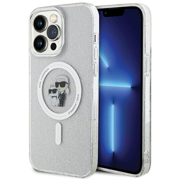 Ümbris Karl Lagerfeld Karl&Choupette Glitter MagSafe iPhone 15 Pro Max (läbipaistev)