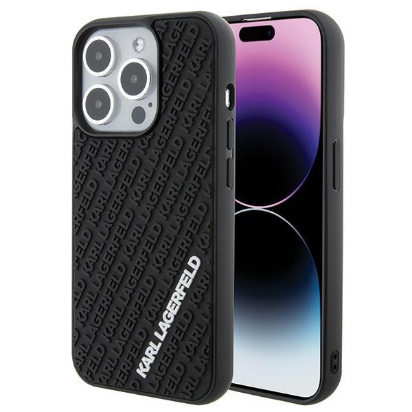 Ümbris Karl Lagerfeld Rubber Multi Logo iPhone 15 Pro (must)