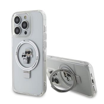 Karl Lagerfeld Ümbris KLHMP15XHMRSKCH Ringstand Karl and Choupette MagSafe iPhone 15 Pro Max (läbipaistev)