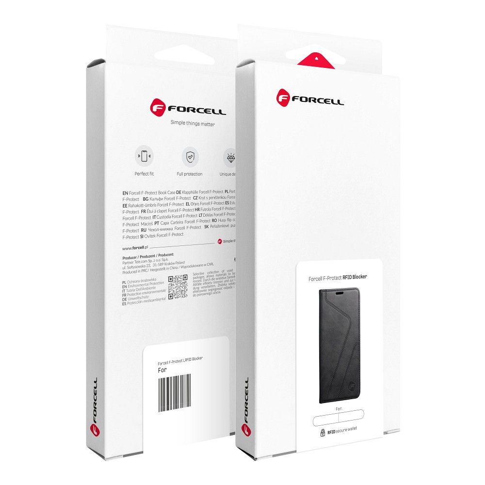 Ümbris kaanega FORCELL Samsung Galaxy S24 Ultra (must)