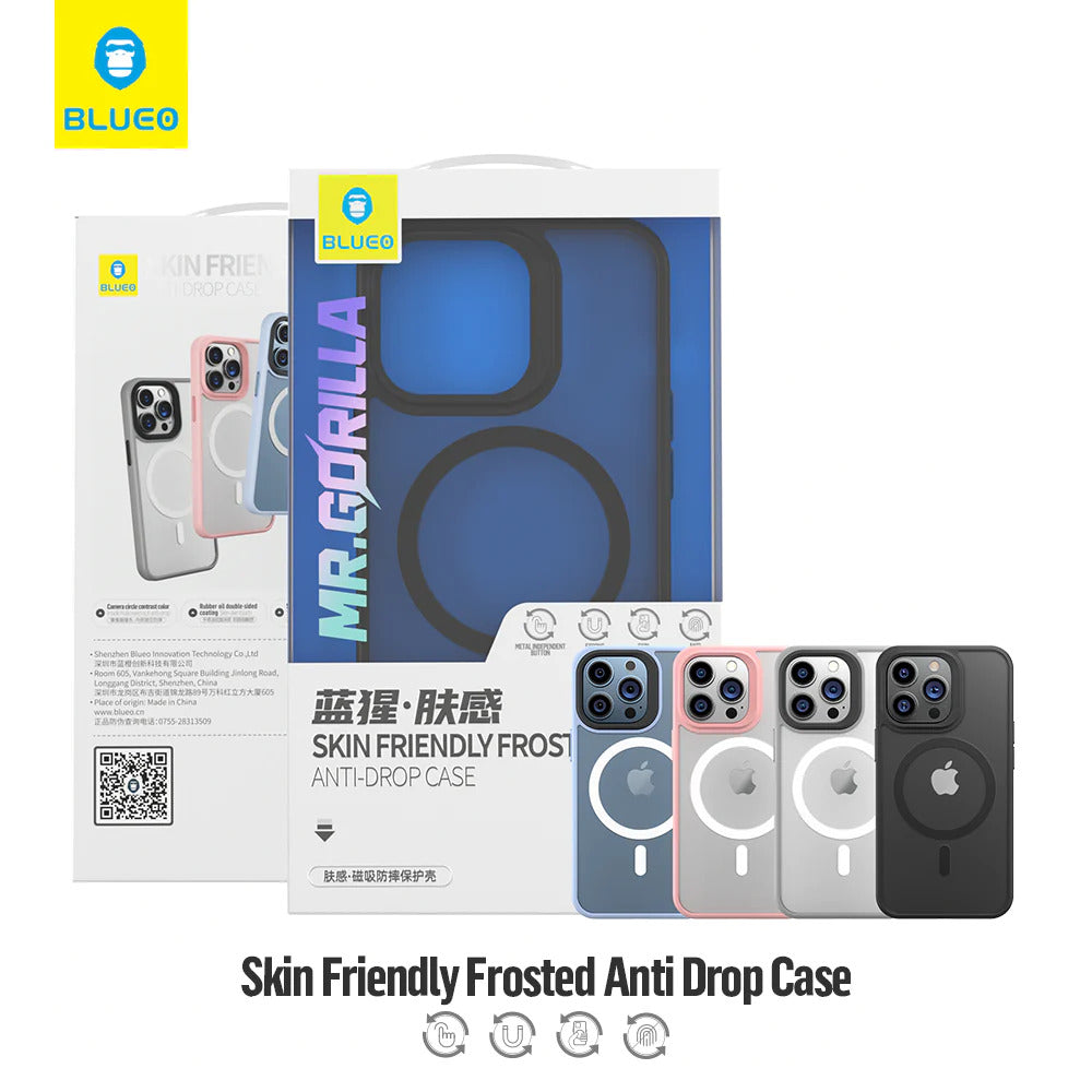 Ümbris Frosted Anti-Drop iPhone 15 (tumesinine)