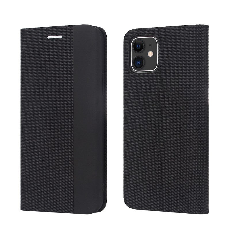 Ümbris kaanega Smart Senso iPhone 12 Pro Max (must)