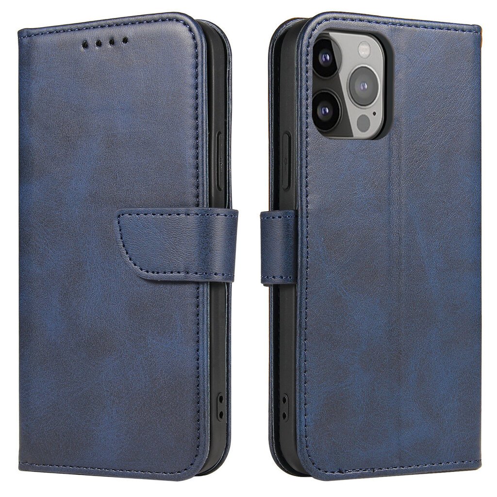 Ümbris kaanega Elegant Bookcase iPhone 13/14 (sinine)