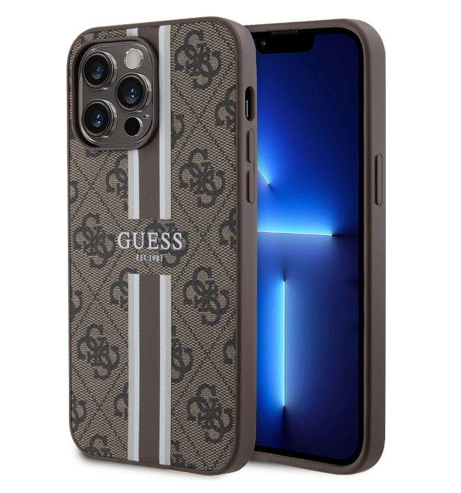 Guess Ümbris 4G Printed Stripes GUHCP15XP4RPSW iPhone 15 Pro Max (pruun)